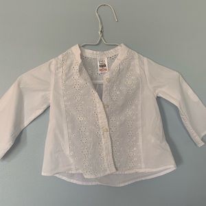 Zara white long sleeve shirt, perfect condition.